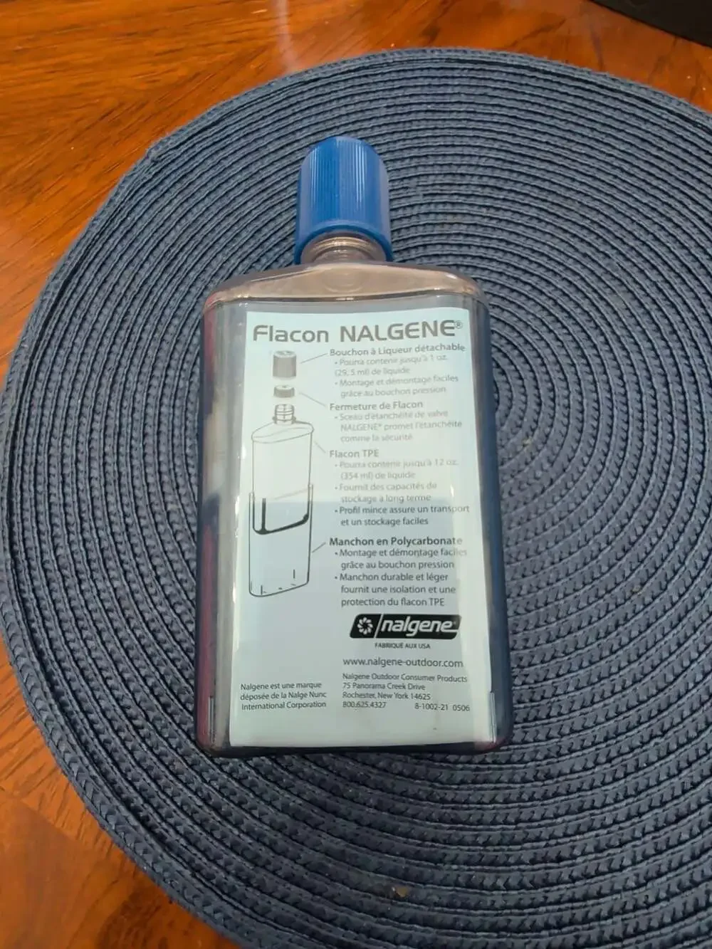Nalgene Flask 12 oz Glacier Blue